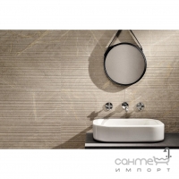 Настенный декор 30x60 Coem Soap Stone Multiline Rett White (светло-бежевый)