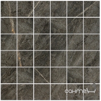 Мозаика 30x30 Coem Soap Stone Mosaico Naturale Rett Black (черная, матовая)