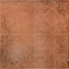 Клинкерная плитка, декор 33x33 Gres de Aragon Antic Decorado Cuero (красно-коричневая)