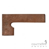 Клинкерная плитка, боковина левая 20x39 Gres de Aragon Antic Zanquin left Brown (коричневая)