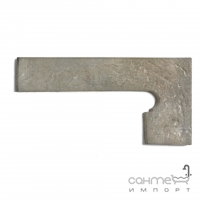 Клінкерна плитка, боковина права 20x39 Gres de Aragon Antic Zanquin Right Ceniza (сіра)