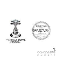 Штанга для душа Nicolazzi Classica Half Dome Crystal C8072CR93 хром/Сваровски