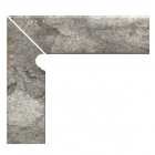 Левый боковой элемент к ступени 27x30 Gres de Aragon Rocks Zanquin redondeado left Gris (серый)