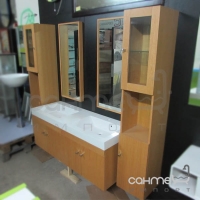 Комплект меблів для ванної кімнати з двома пеналами Orans G20 (колір Wood) (уцінка)