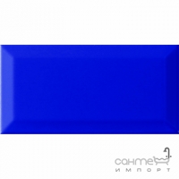 Настенная плитка 10x20 Monopole Monocolor Bisel Azul Brillo (синяя, глянцевая)