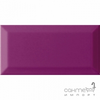 Настенная плитка 10x20 Monopole Monocolor Bisel Malva Brillo (фиолетовая, глянцевая)