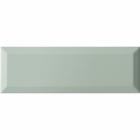 Настенная плитка 10x30 Monopole Monocolor Bisel Perla Brillo (светло-серая, глянцевая)