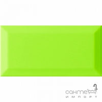 Настінна плитка 10x20 Monopole Monocolor Bisel Verde Brillo (зелена, глянсова)
