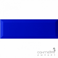 Настінна плитка 10x30 Monopole Monocolor Bisel Azul Brillo (синя, глянсова)