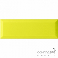 Настенная плитка 10x30 Monopole Monocolor Bisel Limon Brillo (желтая, глянцевая)  /1,02 м2/уп./