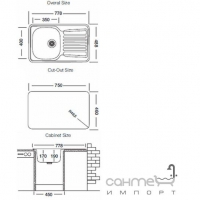 Кухонна мийка Ukinox Comfort COM 780.480 GT 6K матова оборотна