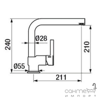 Смеситель для кухни GRB Nix 40829400 хром