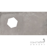 Керамогранит универсальный, декор 40x80 Flaviker Backstage Ash Hexagon Hole Rectified (матовый, ректификат)