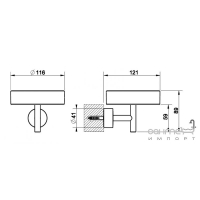 Мильниця настінна Gessi Minix 14357, 15501/031 Хром