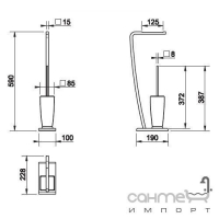 Набор аксессуаров Gessi Mimi 107044, 107050, 160525, 162837, 160526, 184722 Хром