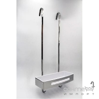 Полиця для душової кабіни Eger 555-79 сталь/білий пластик
