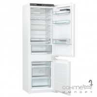 Вбудований двокамерний холодильник з нижньою морозильною камерою Gorenje NRKI 2181 A1 білий