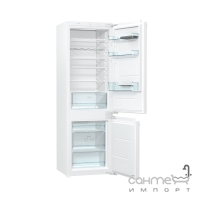 Вбудований двокамерний холодильник з нижньою морозильною камерою Gorenje RKI 2181 E1 білий