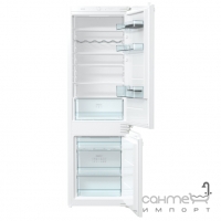 Встраиваемый двухкамерный холодильник с нижней морозильной камерой Gorenje RKI 2181 E1 белый