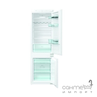 Вбудований двокамерний холодильник з нижньою морозильною камерою Gorenje RKI 4181 E3 білий