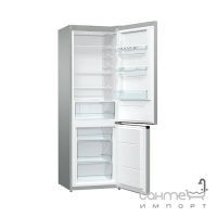Отдельностоящий двухкамерный холодильник с нижней морозильной камерой Gorenje RK 611 PS4 серебро