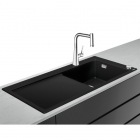 Кухонна мийка із граніту silicatec + змішувач для кухні Hansgrohe C51-F450-03 43214000