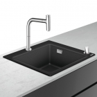 Кухонна мийка із граніту silicatec + змішувач для кухні Hansgrohe C51-F450-06 43217000