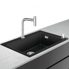Кухонна мийка із граніту silicatec + змішувач для кухні Hansgrohe C51-F660-07 43218000