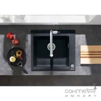 Кухонна мийка із граніту silicatec + змішувач для кухні Hansgrohe C51-F450-01 43212000