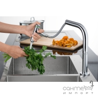 Кухонная мойка из нержавеющей стали + смеситель для кухни Hansgrohe C71-F765-10