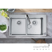 Кухонная мойка из нержавеющей стали + смеситель для кухни Hansgrohe C71-F765-10