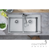 Кухонна мийка з нержавіючої сталі + змішувач для кухні Hansgrohe Select C71-F765-05