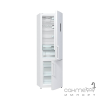 Отдельностоящий двухкамерный холодильник с нижней морозильной камерой Gorenje RK 6202 LW белый