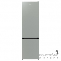 Отдельностоящий двухкамерный холодильник с нижней морозильной камерой Gorenje RK 621 PS4 серебро