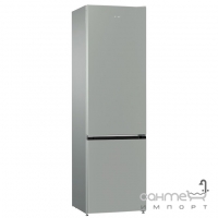 Отдельностоящий двухкамерный холодильник с нижней морозильной камерой Gorenje RK 621 PS4 серебро