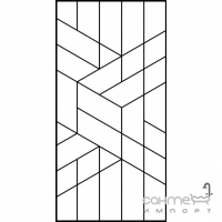 Керамогранит настенный, декор 120X240 Flaviker River Cp. Tetris Earth Rectified (матовый, ректификат)
