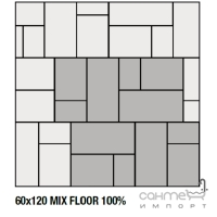 Керамогранит универсальный 60X120 Flaviker Supreme Royal Statuario Mix Floor Anticato (структурированный)