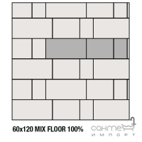 Керамограніт універсальний Flaviker Supreme 60X120 Royal Statuario Mix Floor Anticato (структурований)