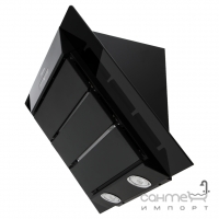 Наклонная пристенная вытяжка Zirtal KD-11260 BL черная + черное стекло