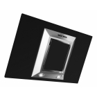 Наклонная пристенная вытяжка Zirtal PANDA 90 нержавеющая сталь + черное стекло