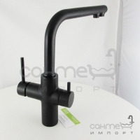 Змішувач для кухні із виливом для фільтрованої води Imprese Daicy 55009B-F чорна емаль