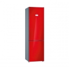 Отдельностоящий двухкамерный холодильник с нижней морозильной камерой Bosch KGN39LR35 красный