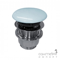 Донный клапан с переливом для раковин Cielo Shui PIL02 Polvere голубая керамика