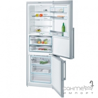 Отдельностоящий двухкамерный холодильник с нижней морозильной камерой Bosch KGF49PI40 нержавеющая сталь