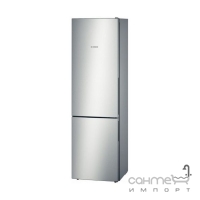 Отдельностоящий двухкамерный холодильник с нижней морозильной камерой Bosch KGV39VI306 нержавеющая сталь