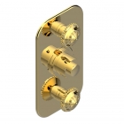 Змішувач-термостат для душу прихованого монтажу на 2 споживача THG Amour de Trianon G24-5400BE-F01 поліроване золото