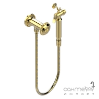 Гигиенический душ с вентилем и держателем THG Amour de Trianon G24-5840/8-F01 полированное золото