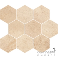 Настенная плитка, декор 28X33,7 Opoczno Sahara Desert Mosaic Hexagon (матовая, ректификат)