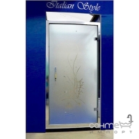 Душевая дверь в нишу Italian Style Fonte-100 M151 XX левая, профиль металл, стекло в ассортименте