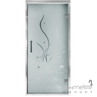 Душевая дверь в нишу Italian Style Fonte-100 M151 XX правая, профиль металл, стекло в ассортименте